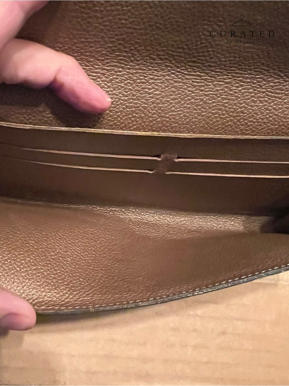 Louis Vuitton Monogram Empreinte Sarah Wallet Taupe + COA & Box - Picture 10 of 15